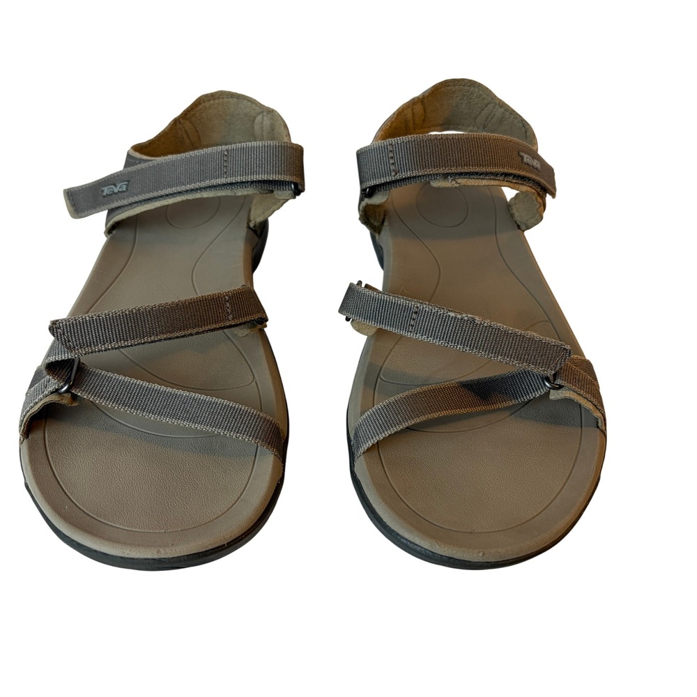 Teva Verra Gray Strappy Sport Sandals Womens 11 Hiking Water 1006263